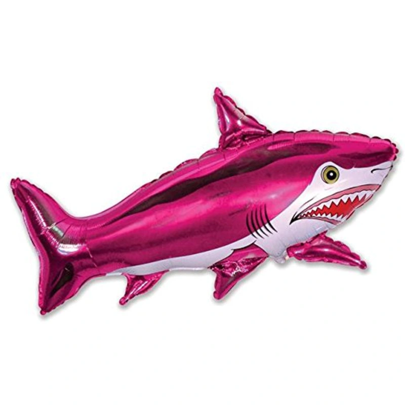 MISSY MOO Pink Shark Shaped 26 Inch Foil Balloon